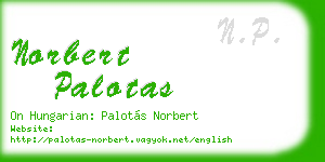 norbert palotas business card
